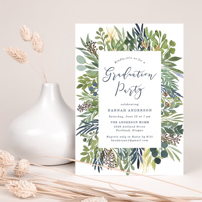 Elegant Wild Meadow Graduation Party Invitation (Creator Uploaded)