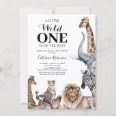 Elegant Wild One Safari Baby Shower Invitation (Front)
