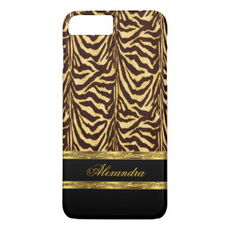 Elegant Wild Zebra Black and Gold iPhone 8 Plus/7 Plus Case