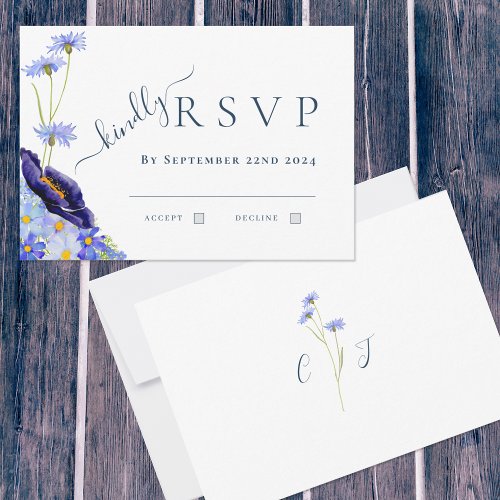 Elegant Wildflower Blue Wedding Response