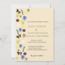 Elegant Wildflower Boho Eggshell Wedding