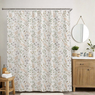 Elegant Wildflower Boho Shower Curtain