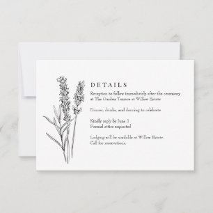 Elegant Wildflower Boho Wedding RSVP Card