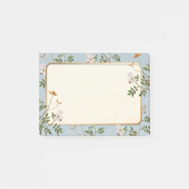 Elegant Wildflower Botanical Border  Post-it Notes (Front)