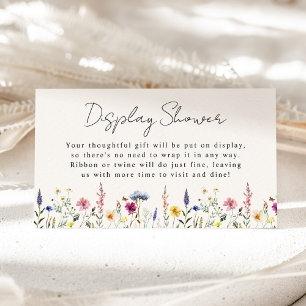 Elegant Wildflower Bridal Shower Display Shower Enclosure Card