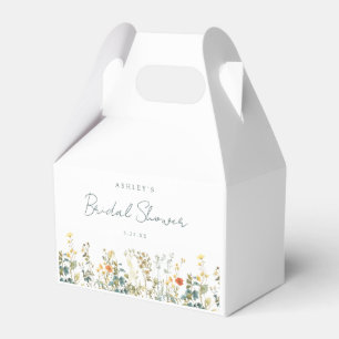 Elegant Wildflower Bridal Shower Favor Boxes