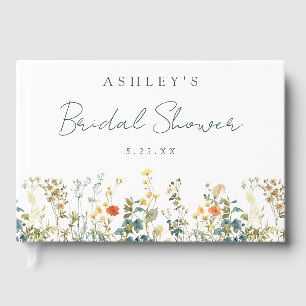 Elegant Wildflower Bridal Shower Guest Book
