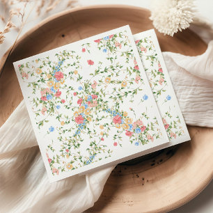 Elegant Wildflower Bridal Shower Napkins