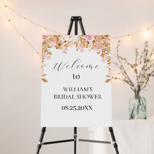 Elegant Wildflower Bridal Shower Welcome Sign