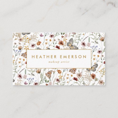 Elegant Wildflower Business Card