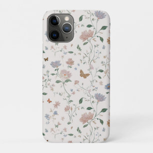 Elegant Wildflower & Butterfly Toile-De-Jouy iPhone 11 Pro Case