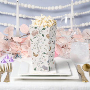Elegant Wildflower & Butterfly Toile-De-Jouy Favor Boxes