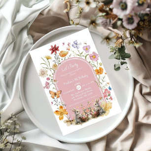 Elegant Wildflower Easter Birthday ParTea Invitation