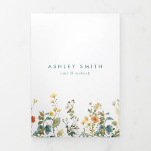 Elegant Wildflower Field Brochure Tri-Fold Program