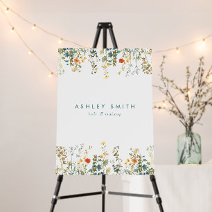Elegant Wildflower Field Business Sign
