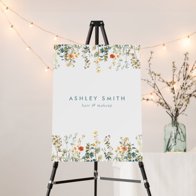 Elegant Wildflower Field Business Sign (In Situ (Stand))