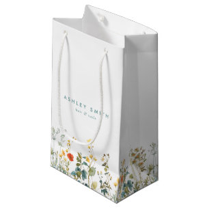 Elegant Wildflower Field Business Small Gift Bag