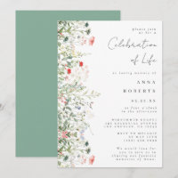 Elegant Wildflower Field Celebration of Life