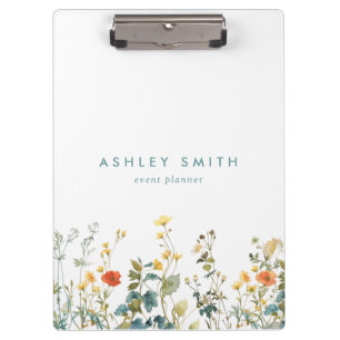 Elegant Wildflower Field Clipboard