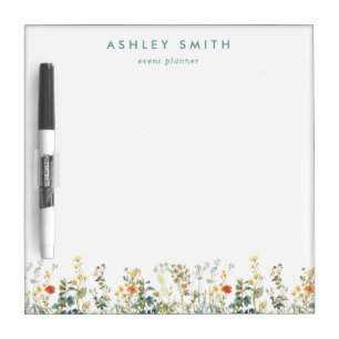 Elegant Wildflower Field Dry Erase Board