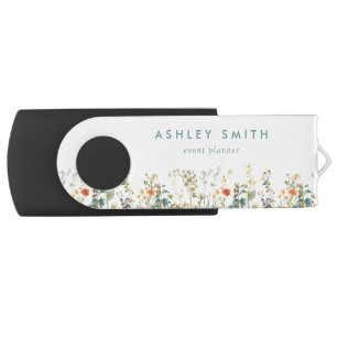 Elegant Wildflower Field Flash Drive