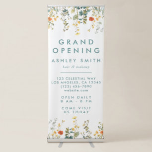 Elegant Wildflower Field Retractable Banner