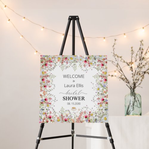 Elegant Wildflower floral bridal shower Foam Board