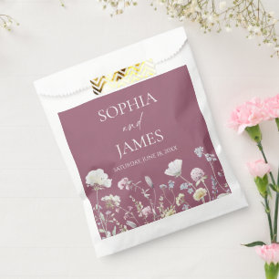 Elegant Wildflower Floral Flowers Wedding Favor Bag