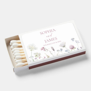 Elegant Wildflower Floral Flowers Wedding Matchboxes