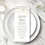 Elegant Wildflower Floral Garden Wedding Menu<br><div class="desc">Elegant Wildflower Floral Garden Wedding Menu. Celebrate your special day with this elegant and beautiful wedding invitation design to beautify your special occasion. All the texts are pre-arranged for you to personalize easily and quickly with your own details.</div>