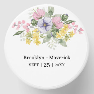Elegant Wildflower Floral Wedding Mini Candle Favors