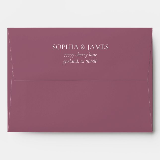 Elegant Wildflower Floral Wedding Return Address Envelope (Back (Top Flap))