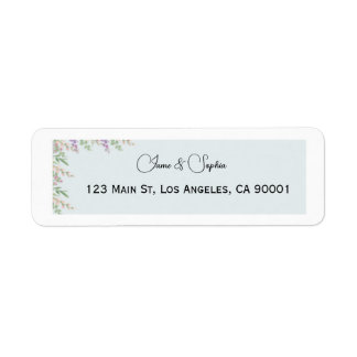 Elegant Wildflower FloralWeddingReturnAddressLabel Label