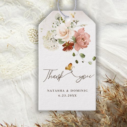 Elegant Wildflower Garden Thank You Favor Gift Tags