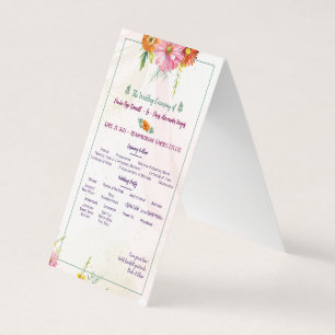Elegant Wildflower Garden Wedding Program