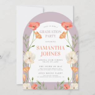 Elegant Wildflower Graduation Party Invitation
