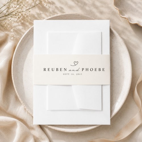 Elegant Wildflower Invitation Belly Band