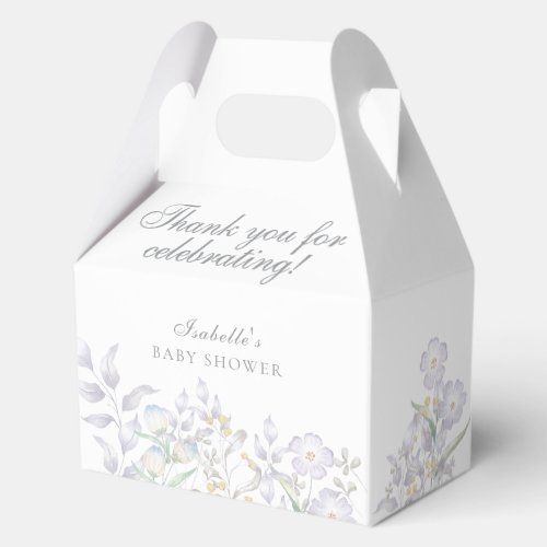 Elegant Wildflower Meadow Baby Shower Gable Favor Boxes