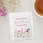 Elegant Wildflower Meadow Blush Pink Bridal Shower Tea Bag Drink Mix<br><div class="desc">Infuse your bridal shower with the essence of love and beauty with our enchanting Elegant Wildflower Meadow blush pink bridal shower favor tea bag drink mix, featuring captivating watercolor wildflowers and foliage in delightful hues of pink, yellow, purple, blue, and green. Whether enjoyed during the festivities or savored at home,...</div>