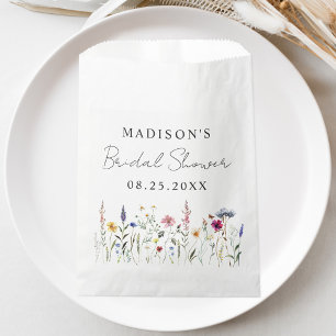 Elegant Wildflower Meadow Bridal Shower Favor Bag