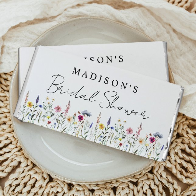 Elegant Wildflower Meadow Bridal Shower Hershey Bar Favors (Creator Uploaded)
