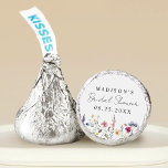 Elegant Wildflower Meadow Bridal Shower Hershey®'s Kisses®<br><div class="desc">Elegant floral bridal shower Hershey®'s Kisses® featuring a bottom border of watercolor wildflowers and foliage in shades of pink, yellow, purple, blue, and green on a white background. Personalize the wildflower bridal shower Hershey®'s Kisses® with the bride-to-be's name and the date. The personalized wildflower favors are perfect for spring and...</div>