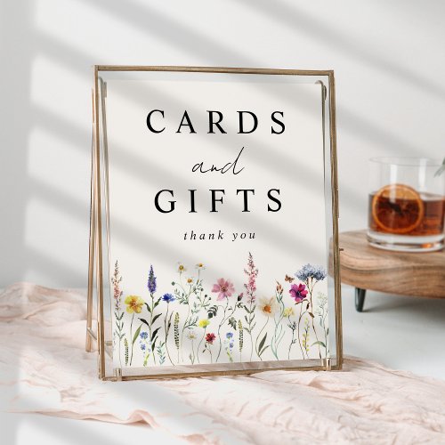 Elegant Wildflower Meadow Cream Cards and Gifts Poster
