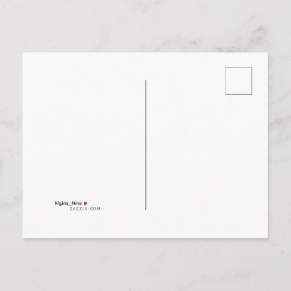 Elegant Wildflower Meadow Line Art Invitation Postcard