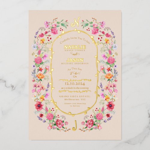 Elegant Wildflower Meadow Spring Garden Wedding