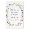 Elegant Wildflower Meadow Wedding Welcome Sign