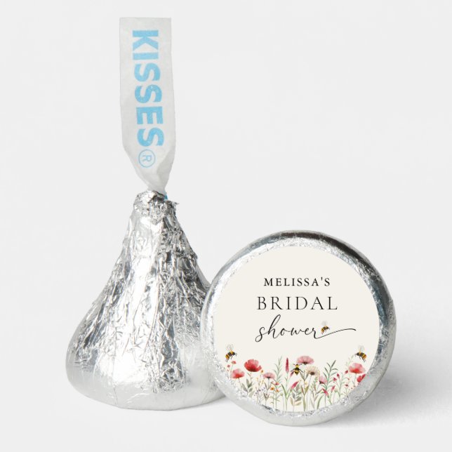 Elegant Wildflower Meant To Bee Bridal Shower Hershey®'s Kisses® (Front)