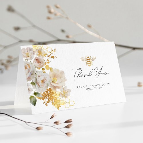 Elegant wildflower meant to bee thank you card