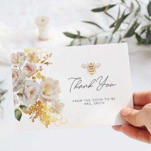 Elegant wildflower meant to bee thank you card