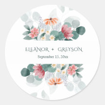 Elegant wildflower monogram wedding